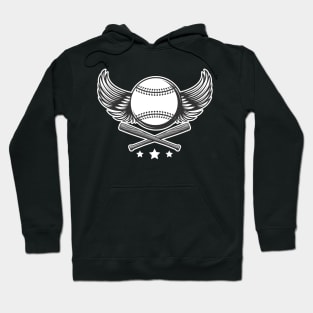 Baseball Logo with Wings Hoodie